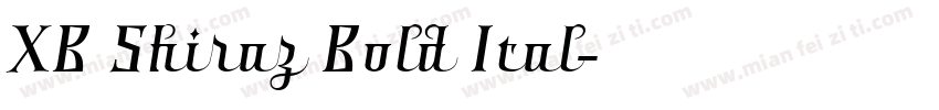 XB Shiraz Bold Ital字体转换